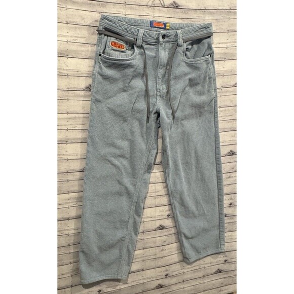 VTG EMPYRE Mens Relax Corduroy Pant Sz 32 Light Blue Skate Wide Leg Baggy W FLAW - Picture 7 of 16